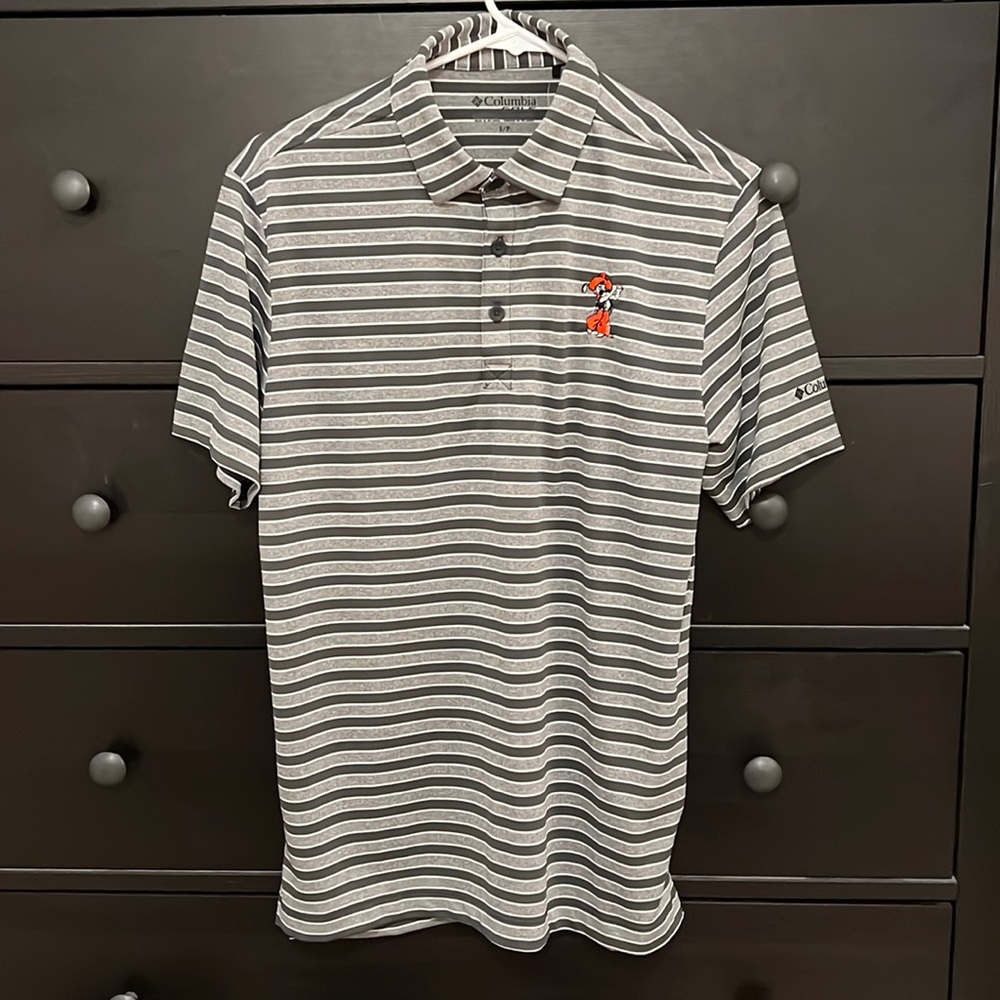 Columbia Golf Shirt, Swinging Pete Logo, Oklahoma State Cowboys